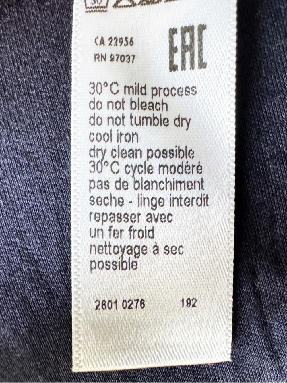 Hanro Navy Blue Modal / Silk Button Down Sleep Shirt - Picture 12 of 13